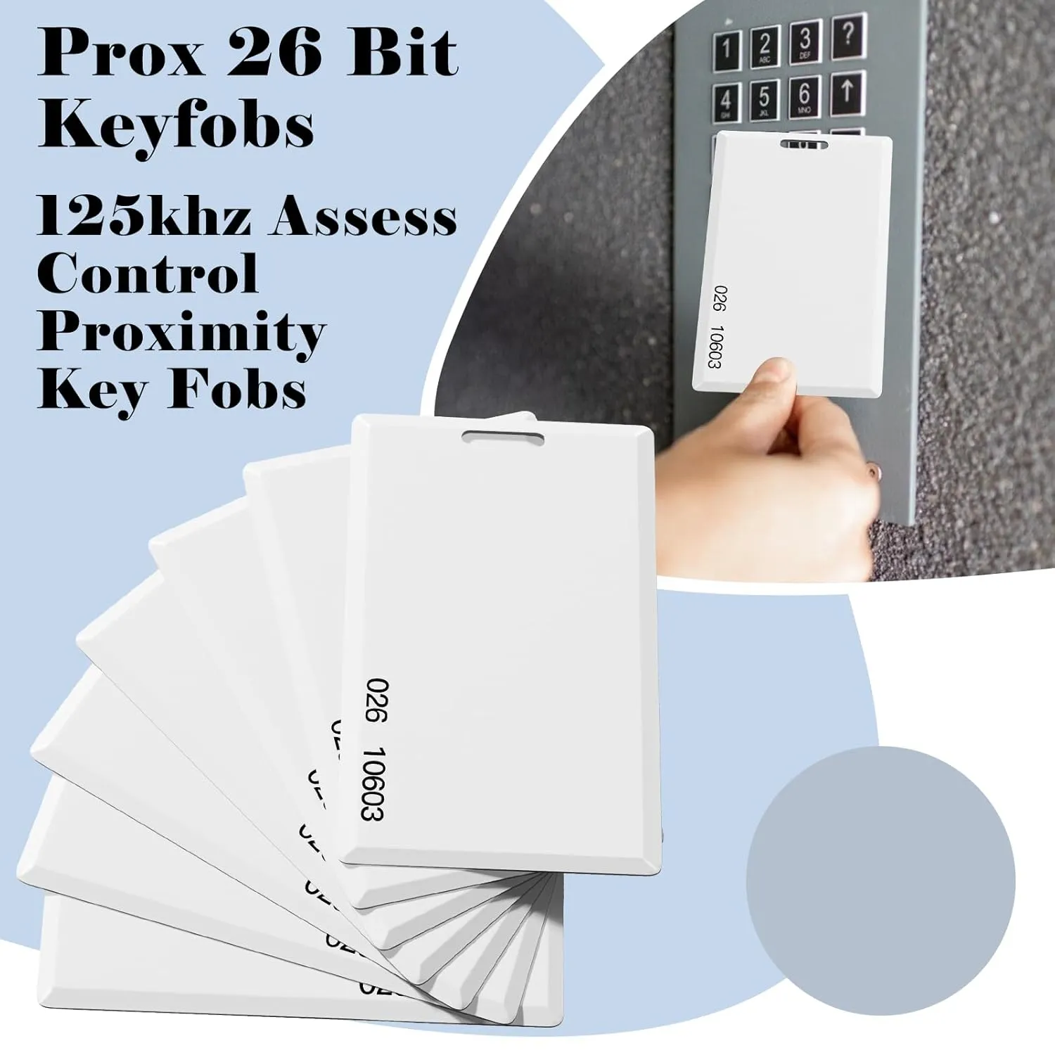 10 Pack 26 Bit Proximity Clamshell Weigand Prox Swipe Cards Key Card Compatable with ISOProx 1386 1326 H10301 Format Readers and Systems, Works with Most Access Control Systems
