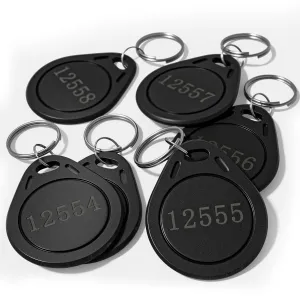 10 pcs 26 Bit Key Fobs Black RFID Keyfobs Writable Proximity Fob 125kHz Prox Cards Compatable with ISOProx 1386 1326 1346 H10301 Format Readers, Works with Vast Majority of Access Control Systems