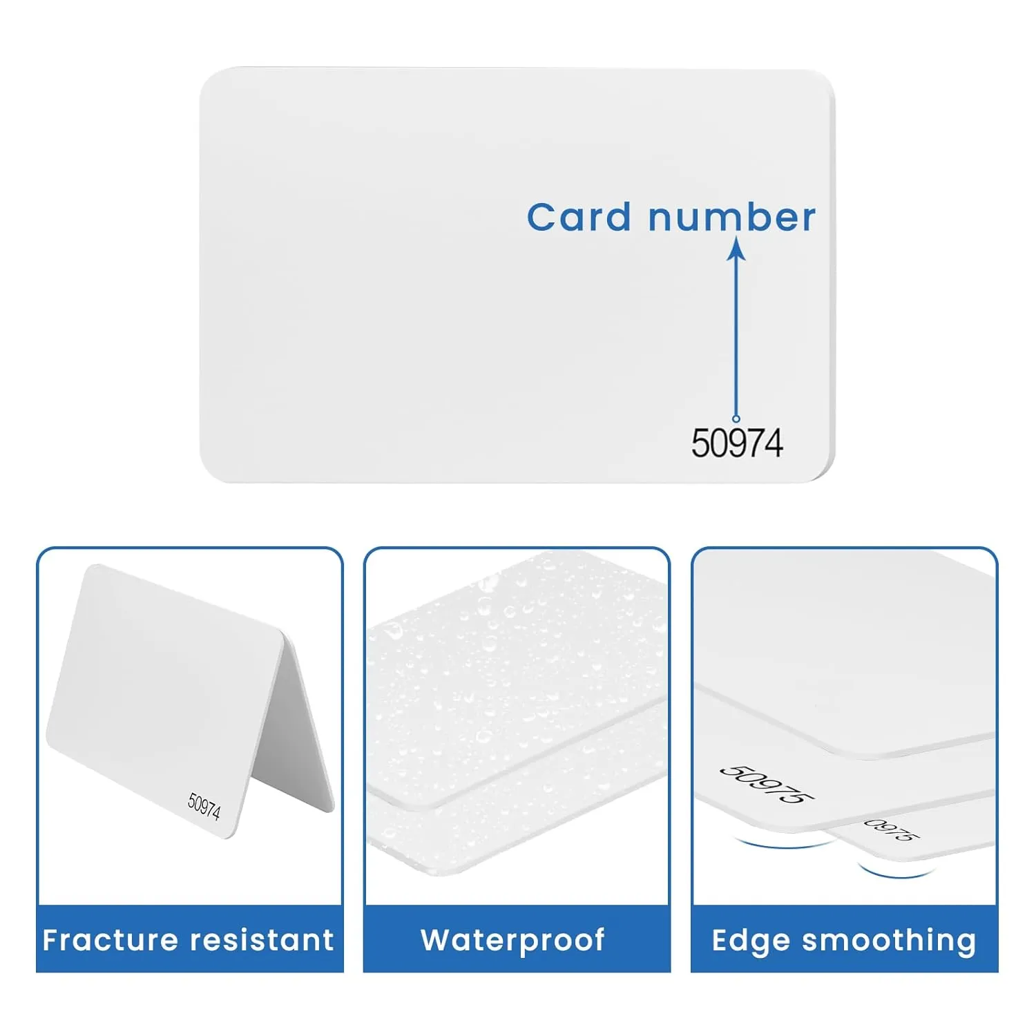 10 pcs 26 Bit Proximity Cards CR80 Key Card Weigand Prox Blank Printable Swipe Cards Compatable with ISOProx 1386 1326 H10301 Format Readers, Suitable for Most Access Control Systems