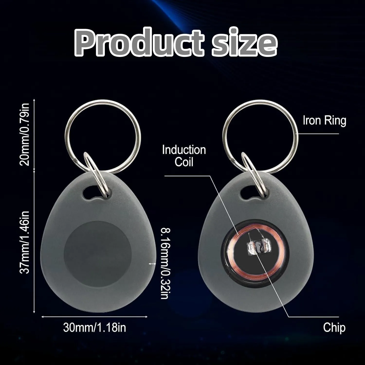 10 pcs 26 Bit Proximity Key Fobs Weigand Prox Keyfobs Compatable with ISOProx 1386 1326 H10301 Format Readers. Works with The Many of Access Control Systems