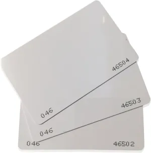 100 pcs 26 Bit Proximity CR80 Cards Weigand Prox Blank Printable Swipe Cards Compatable with ISOProx 1386 1326 H10301 format readers. Works with the vast majority of access control systems