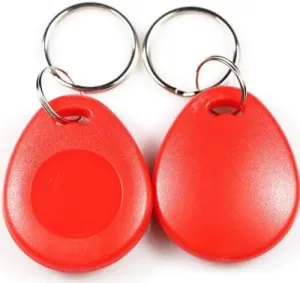 100 pcs 26 Bit Proximity Key Fobs Weigand Prox Keyfobs Compatable with ISOProx 1386 1326 H10301 Format Readers (Red)