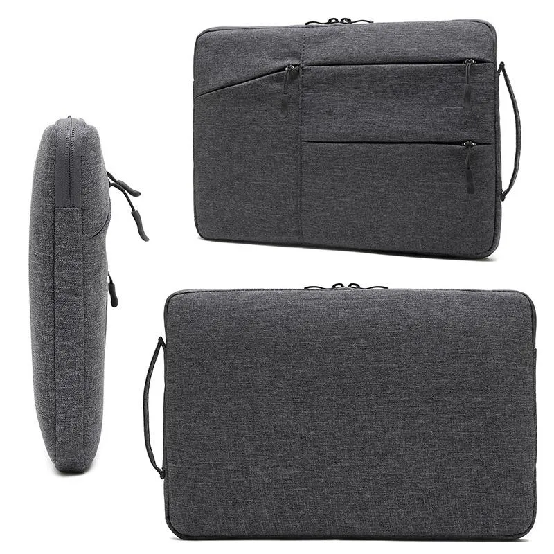 11.6 Inch Business Laptop Liner Bag - Polyester Zipper Closure - Black