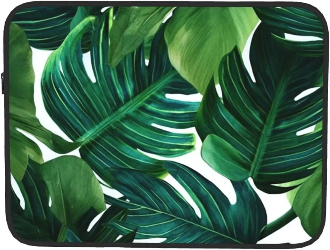 12 Inch Laptop Sleeve Bag Waterproof Shockproof Laptop Case Bag Banana Leaves Computer Skin Bags Lightweight Tablet Carrying Case