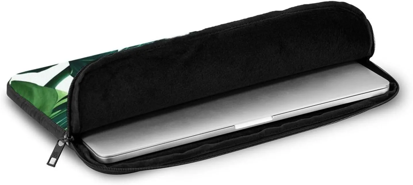12 Inch Laptop Sleeve Bag Waterproof Shockproof Laptop Case Bag Banana Leaves Computer Skin Bags Lightweight Tablet Carrying Case