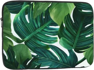 12 Inch Laptop Sleeve Bag Waterproof Shockproof Laptop Case Bag Banana Leaves Computer Skin Bags Lightweight Tablet Carrying Case