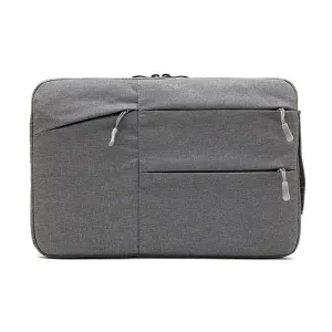 13.3 Inch Business Laptop Liner Bag - Polyester Zipper Closure - Light Grey