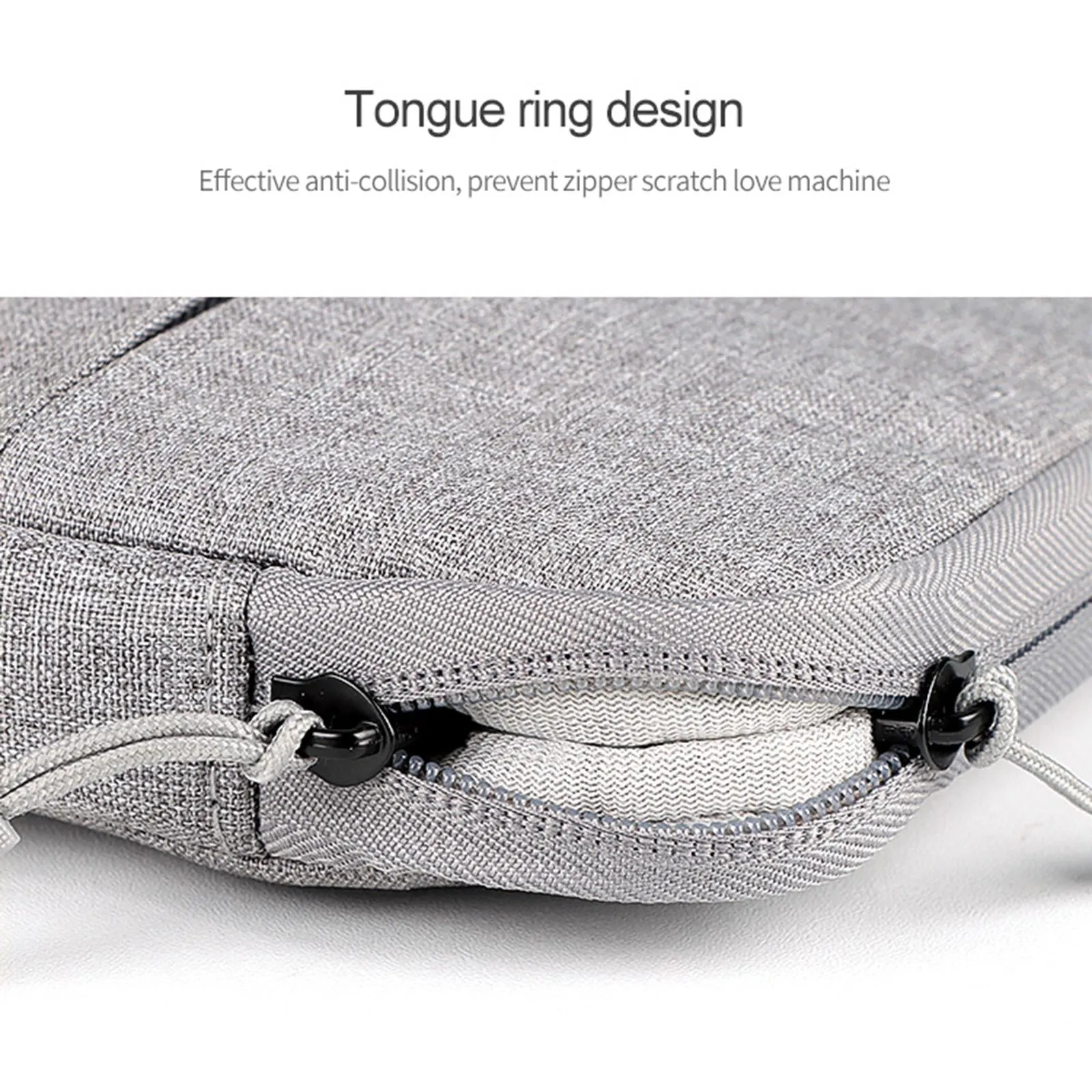13.3 Inch Polyester Laptop Liner Bag with Small Bag - Ideal for Notebooks - Deep Space Gray