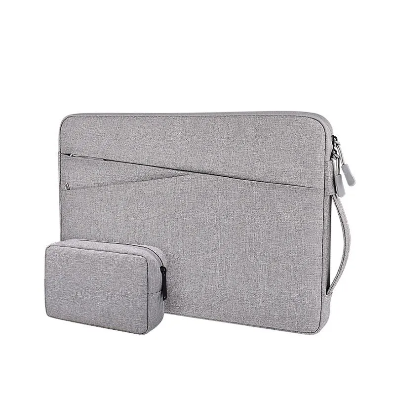 13.3 Inch Polyester Laptop Liner Bag with Small Bag - Ideal for Notebooks - Deep Space Gray