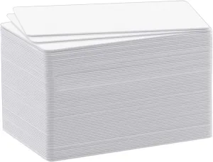13.56MHz MIFARE Classic 1K RFID Smart Cards ISO14443A Blank RFID Hotel Key Cards Sublimation Printable (Pack of 100)