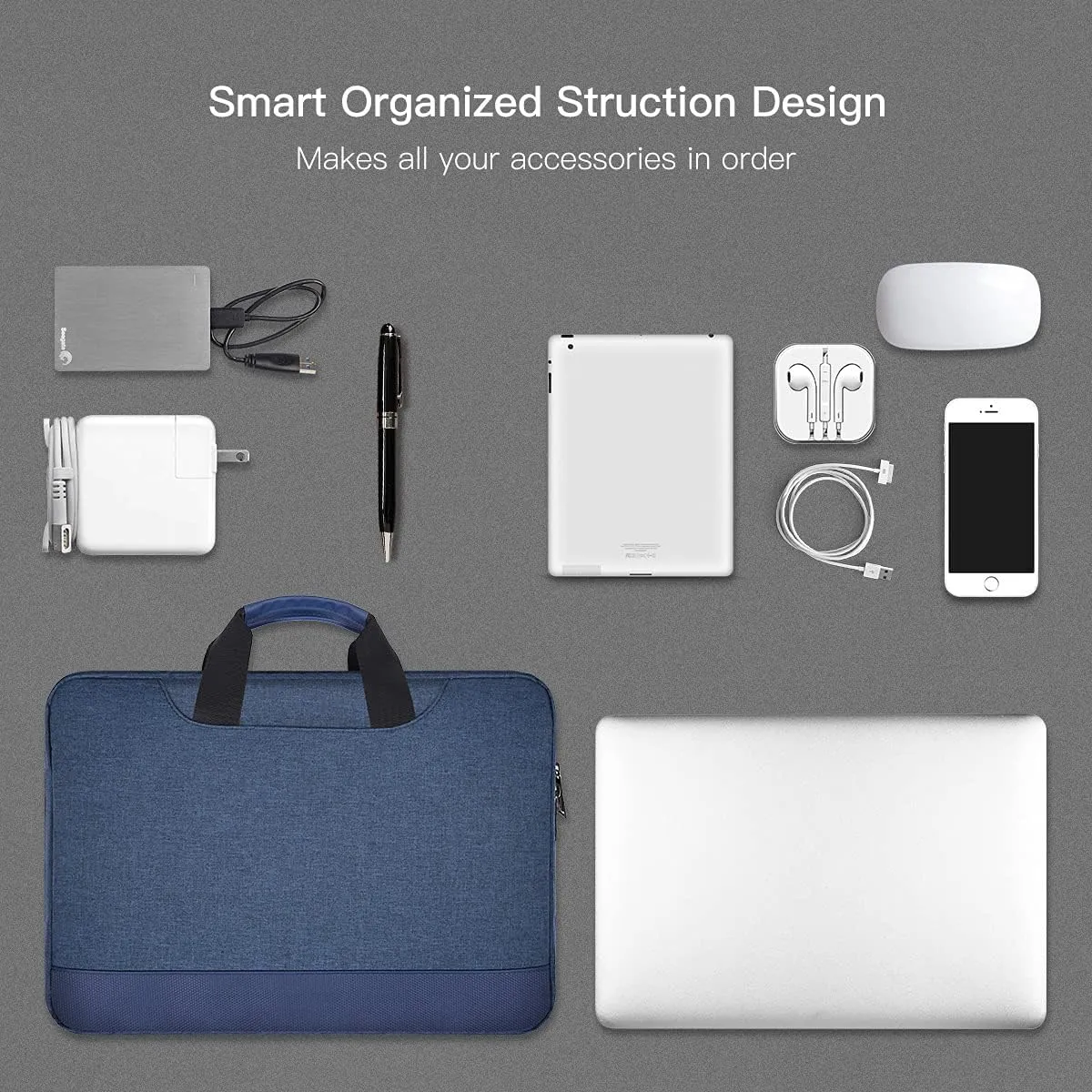 14-15 Inch Laptop Sleeve Case Men Women Bag for MacBook Pro 14 M4/M3/M2, Macbook Air 15 M4/M3, HP Pavilion/Chromebook 14, Dell Inspiron 13 5000, Lenovo Acer ASUS Chromebook 14, Surface 15 Case, Blue