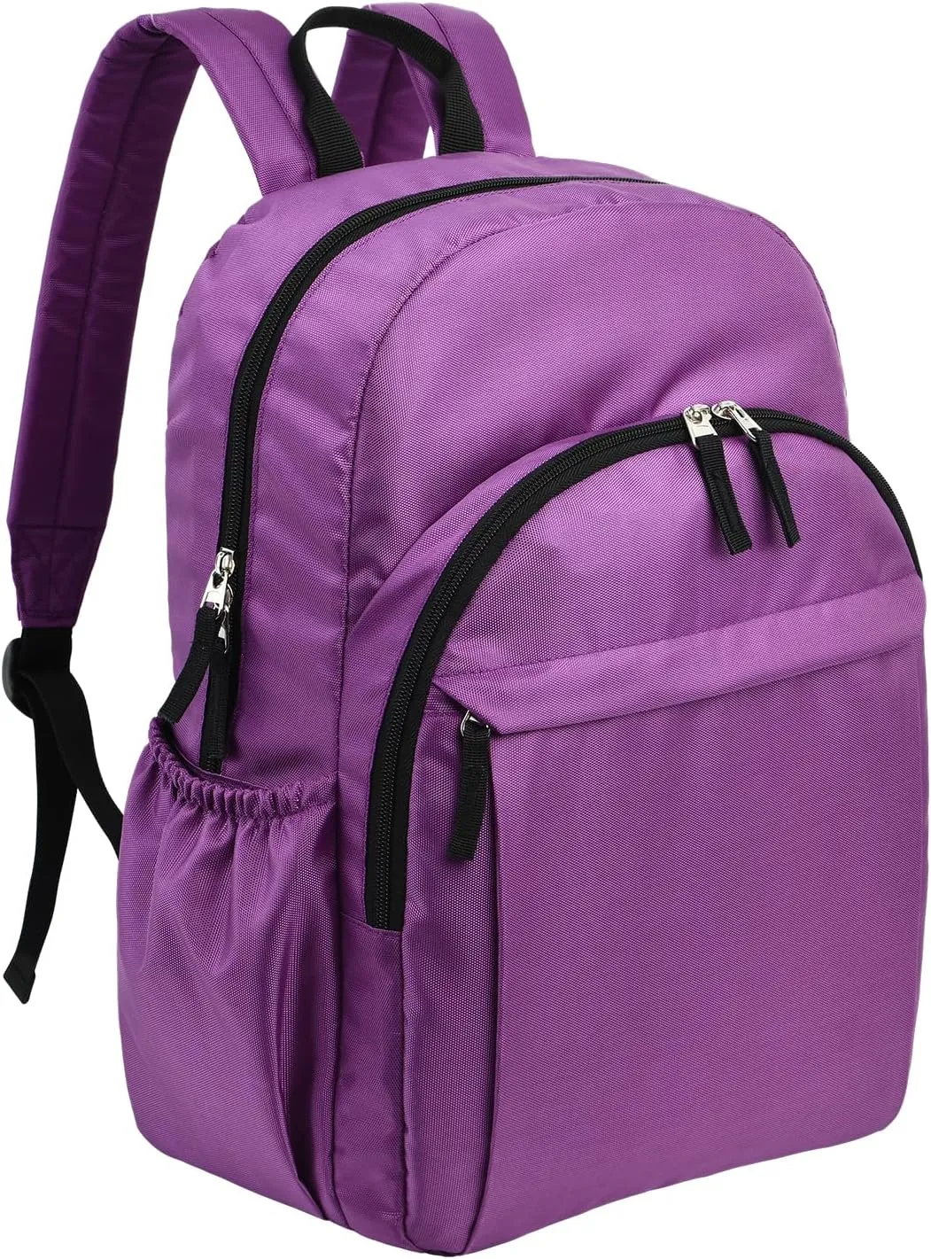 15.6 inch Basic Backpack for Men, Travel Backpacks Carry on, Water Resistant School Backpacks for Teens, College Back Pack Bookbag for Boys Girls, Work Backpack for Women (Purple)