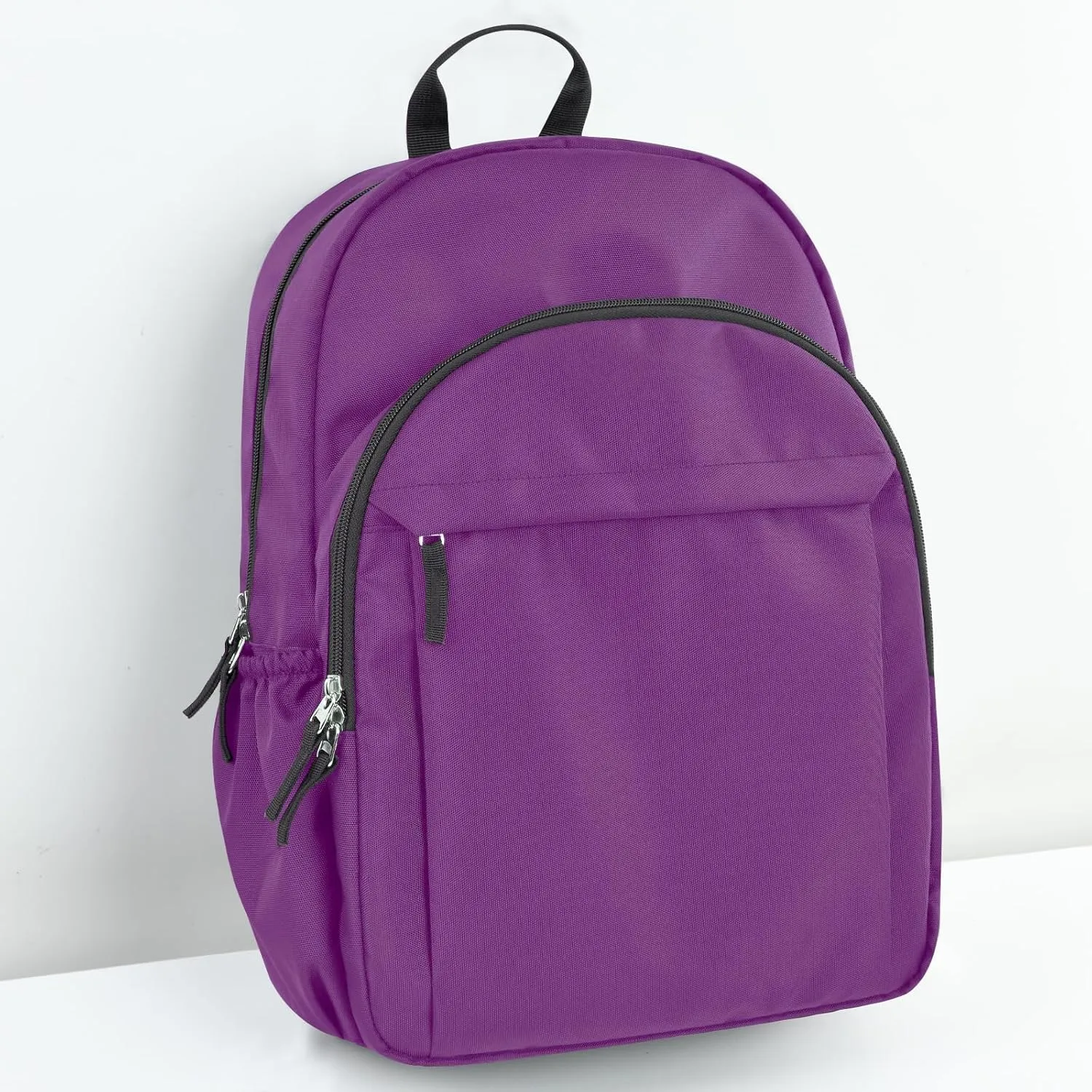 15.6 inch Basic Backpack for Men, Travel Backpacks Carry on, Water Resistant School Backpacks for Teens, College Back Pack Bookbag for Boys Girls, Work Backpack for Women (Purple)