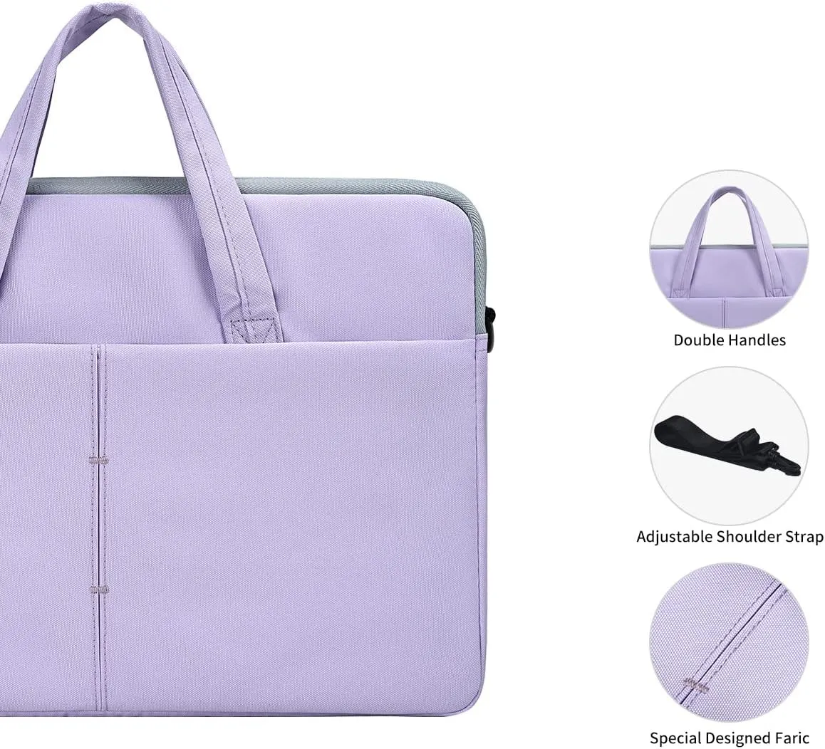 17 17.3 Inch Laptop Bag Women for Dell Inspiron/HP Envy/LG Gram 17"/ ASUS ROG Strix/Razer Blade Pro 17/Lenovo Acer, Laptop Sleeve Case with Shoulder Straps Carrying Handbag, Purple