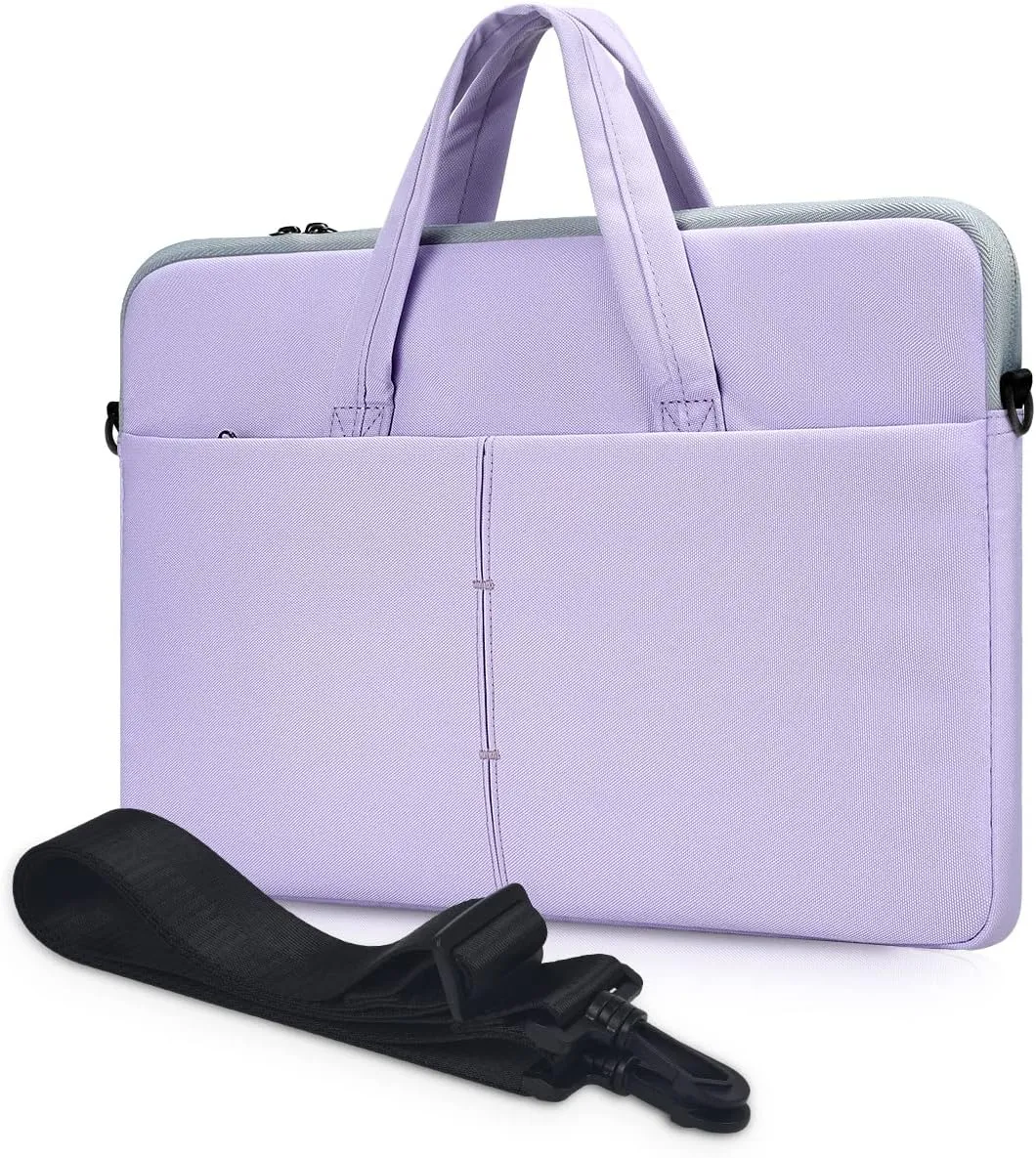 17 17.3 Inch Laptop Bag Women for Dell Inspiron/HP Envy/LG Gram 17"/ ASUS ROG Strix/Razer Blade Pro 17/Lenovo Acer, Laptop Sleeve Case with Shoulder Straps Carrying Handbag, Purple