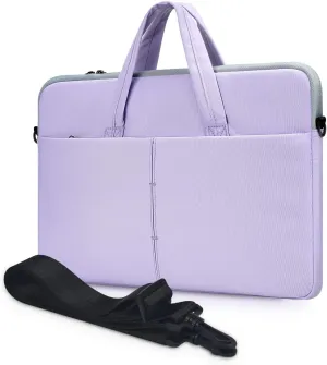 17 17.3 Inch Laptop Bag Women for Dell Inspiron/HP Envy/LG Gram 17"/ ASUS ROG Strix/Razer Blade Pro 17/Lenovo Acer, Laptop Sleeve Case with Shoulder Straps Carrying Handbag, Purple