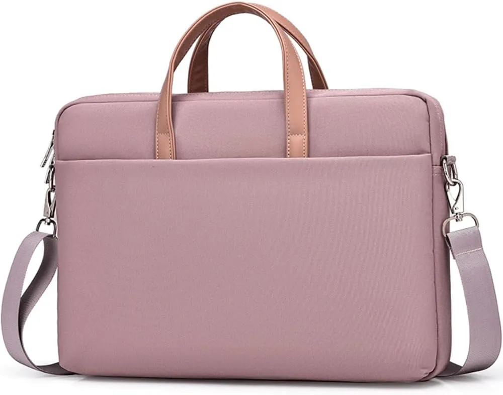 17 17.3 inch Laptop Case Waterproof Laptop Sleeve Cover Women Computer Carrying Shoulder Bag Compatible with ASUS Vivobook 17.3", Acer Nitro 5 17.3", LG Dell MSI HP 17 17.3" Notebooks, Pink