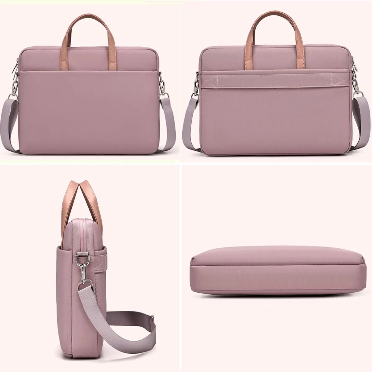17 17.3 inch Laptop Case Waterproof Laptop Sleeve Cover Women Computer Carrying Shoulder Bag Compatible with ASUS Vivobook 17.3", Acer Nitro 5 17.3", LG Dell MSI HP 17 17.3" Notebooks, Pink