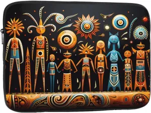 17 Inch Laptop Case Computer Sleeve Shockproof Water-Resistant Notebook Case Bag for Business Travel and Daily Use Primitive Totem Prints