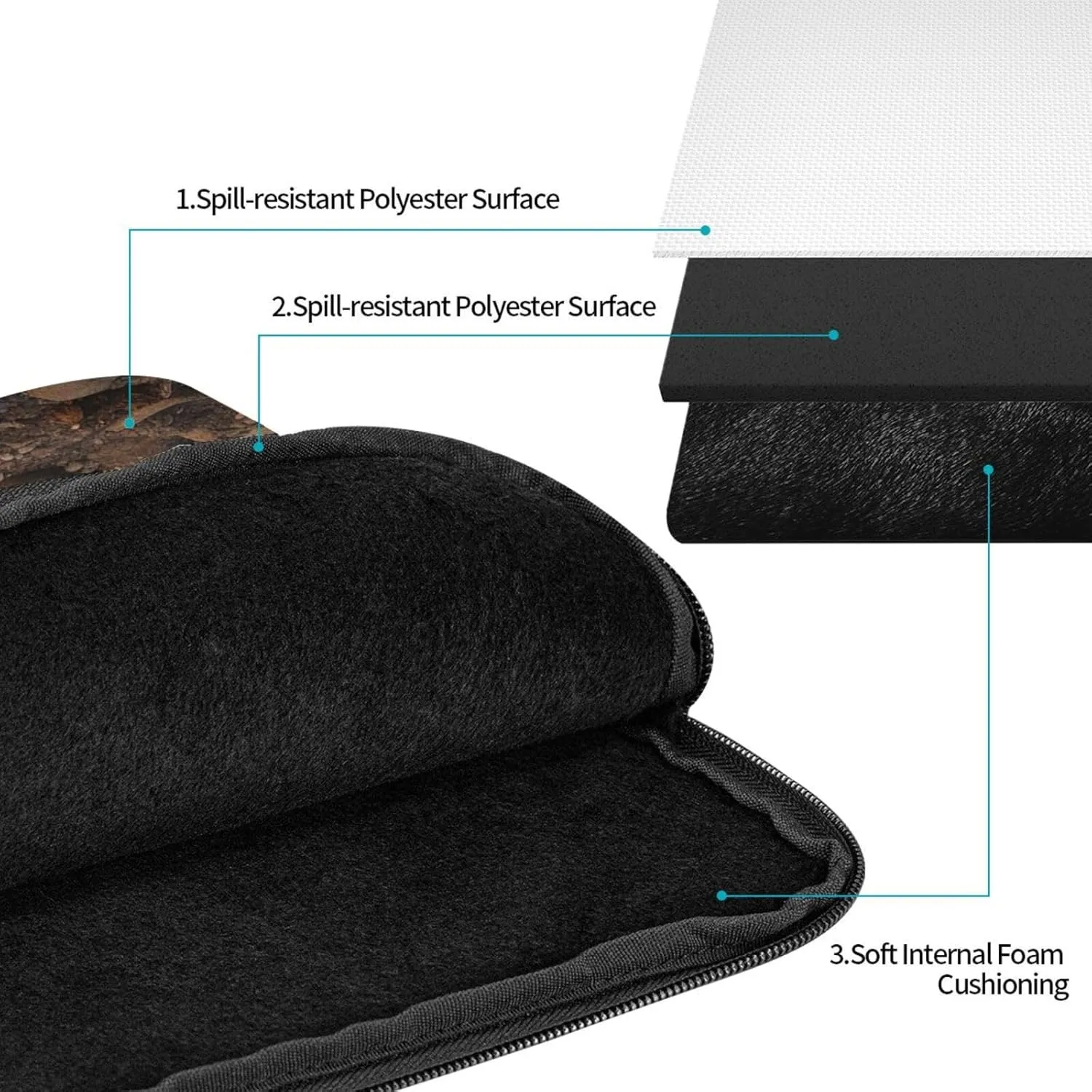 17 Inch Laptop Sleeve Bag Waterproof Shockproof Laptop Case Bag Seagull Computer Skin Bags Lightweight Tablet Carrying Case