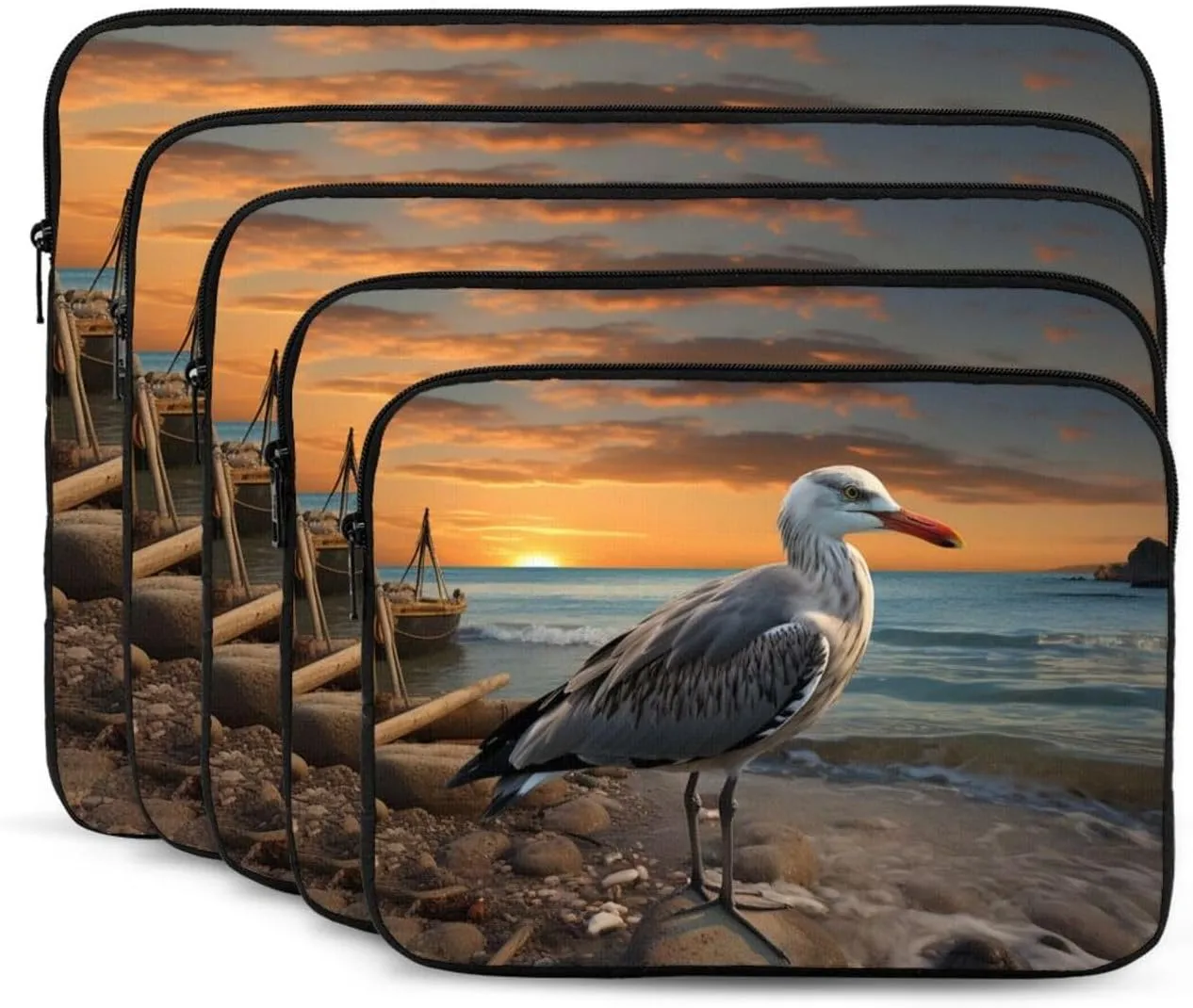 17 Inch Laptop Sleeve Bag Waterproof Shockproof Laptop Case Bag Seagull Computer Skin Bags Lightweight Tablet Carrying Case