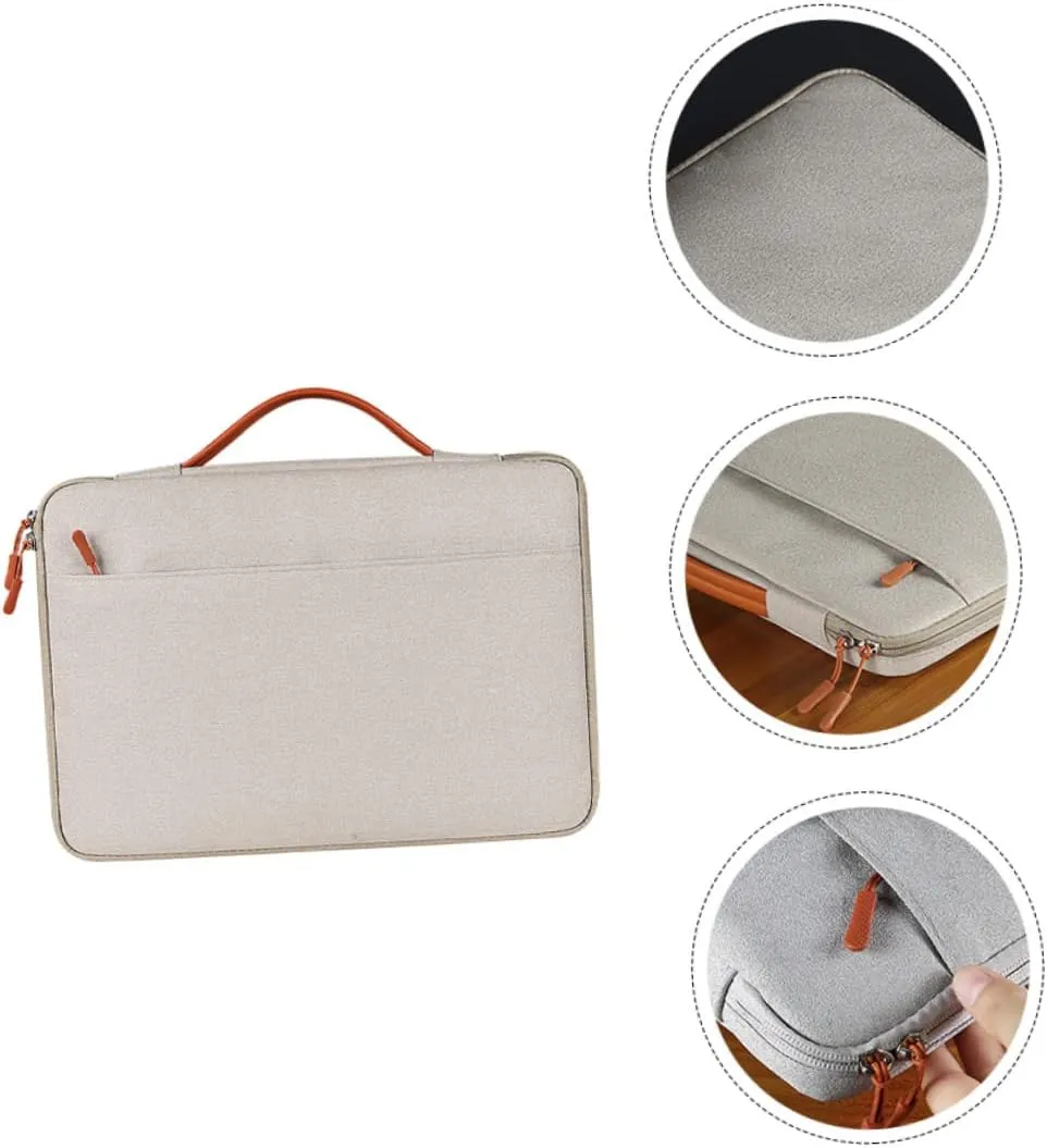 1pc Business Laptop Carrying Bag Travel Tote with Shockproof Lining Lightweight Design Front Pocket for Accessories Compatible with Laptops