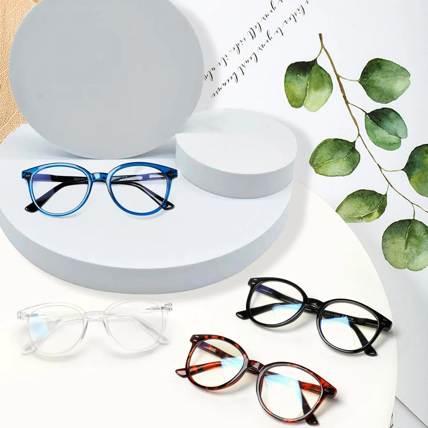 3 Pack Reading Glasses Spring Hinge Stylish Readers Black/Tortoise for Men and Women (4 multicolour, 1.00, x)