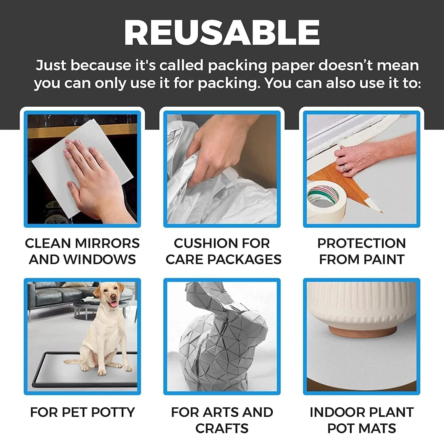 300 Sheets Packing Paper for Moving, Newsprint Paper for Packing Wrapping, Wrapping Paper for Packaging Glasses Dishes - Must Have Moving Supplies Box Filler(12 * 24in)