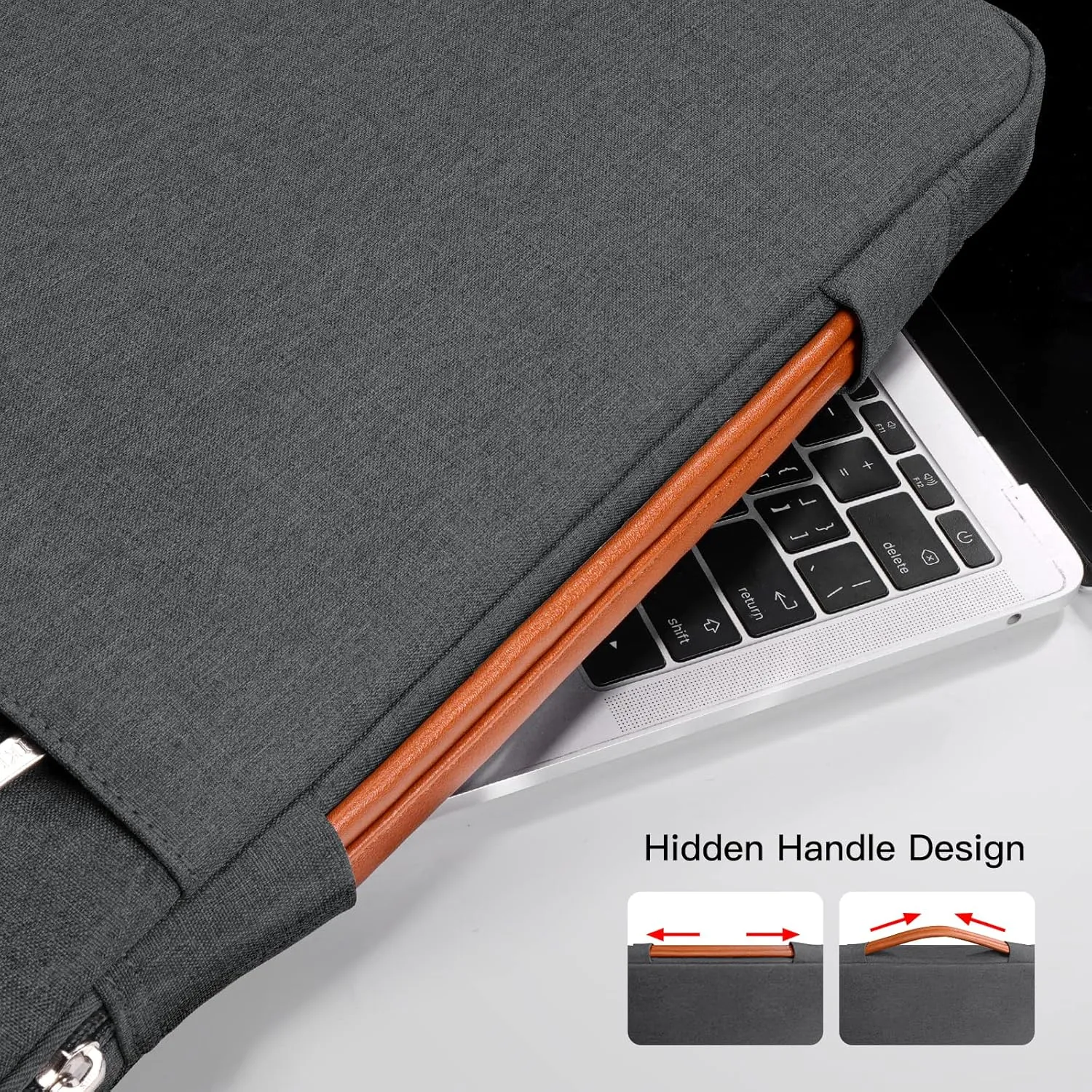360° Protective Laptop Sleeve Bag for 15.6-16.3 inch, Portable Bag for HP Dell Asus Acer Gaming Notebook Computer with Hard Shell Case, Splash-Resistant Case with Accessory Pocket, Grey