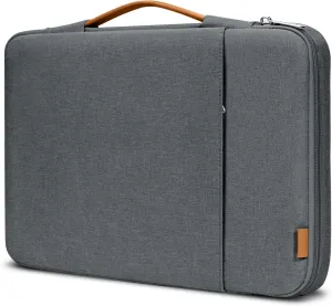 360° Protective Laptop Sleeve Bag for 15.6-16.3 inch, Portable Bag for HP Dell Asus Acer Gaming Notebook Computer with Hard Shell Case, Splash-Resistant Case with Accessory Pocket, Grey