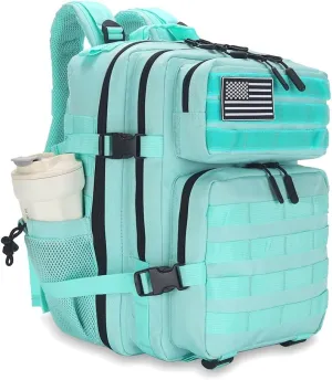 45L Tactical Assault Backpack 3 day assault pack with Molle Waterproof backpack Rucksack for Tactical Backpacks (Mint Green)
