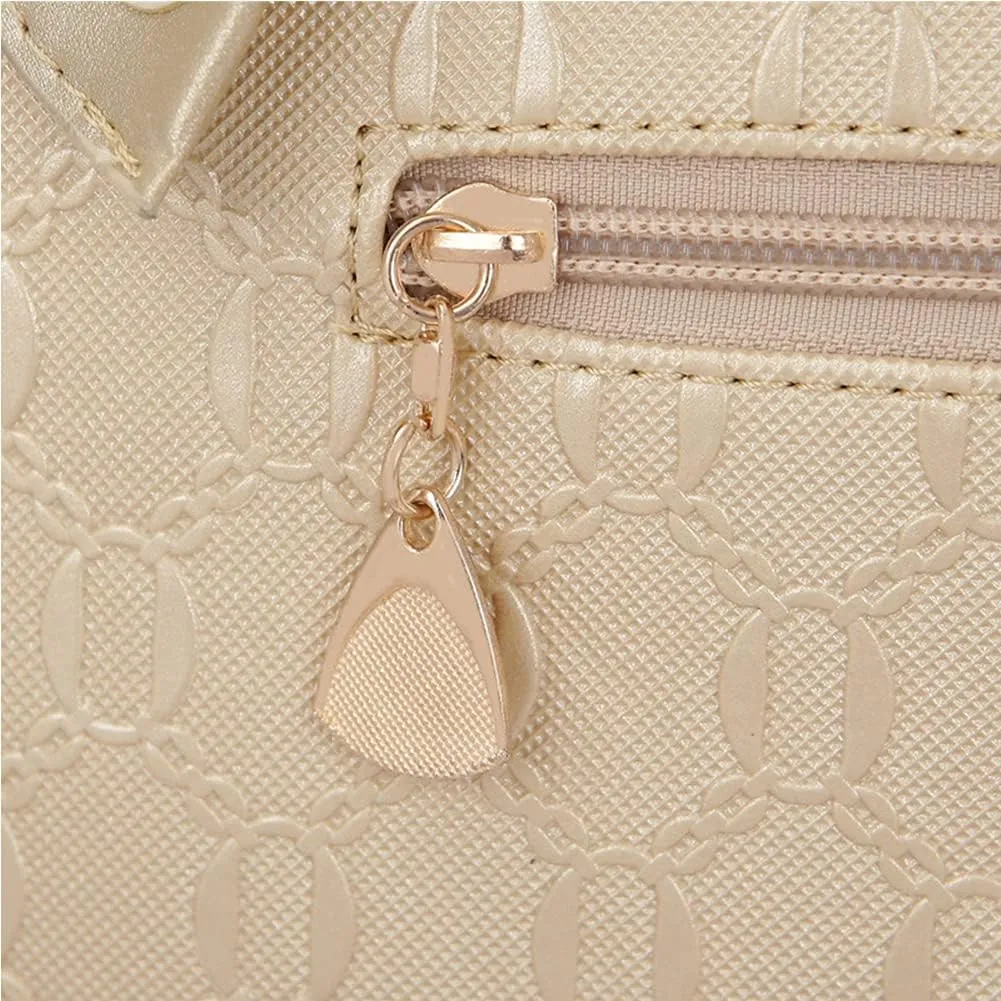 4pcs Set Handbags for Women Shoulder Bag Purse Card Holder Shopper Tote Satchels