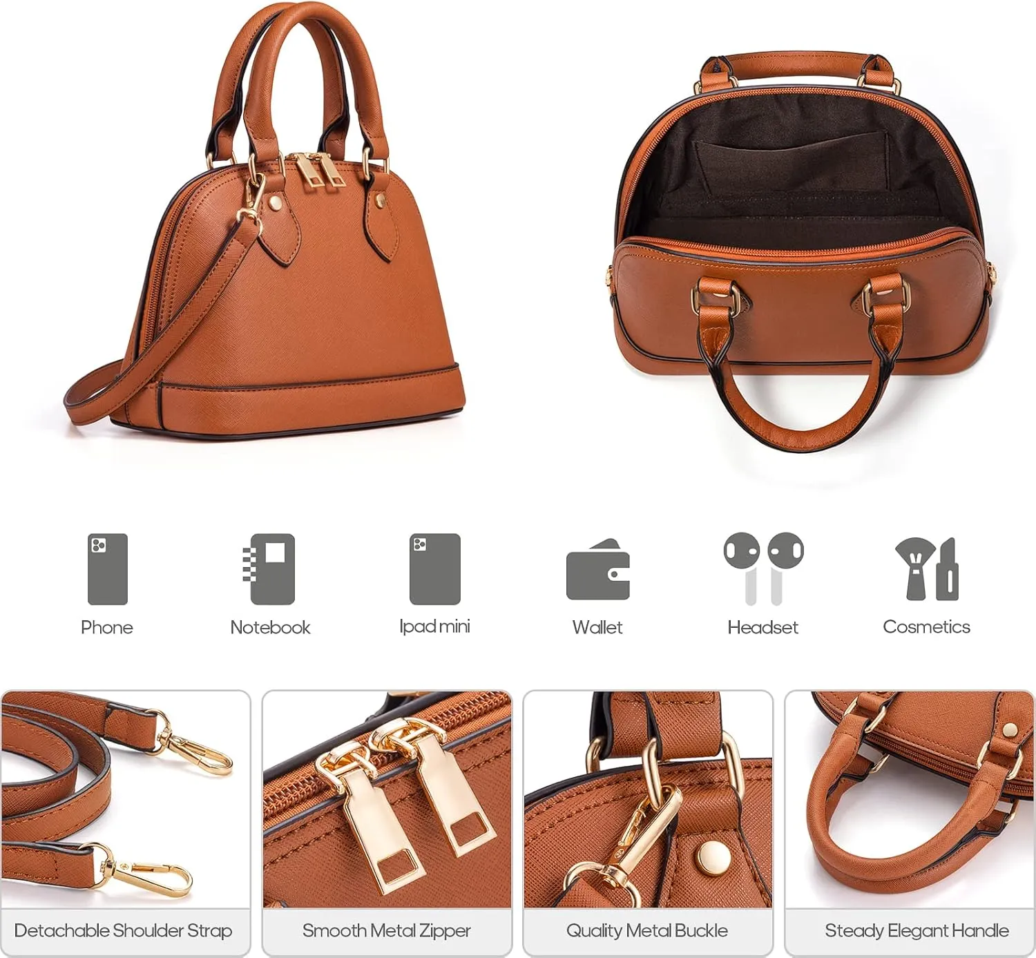 4PCS Women Fashion Handbags Purses Wallet Shoulder Bags Casual Tote Bag Crossbody Bags, Handbag Set Gift for Ladies Girls