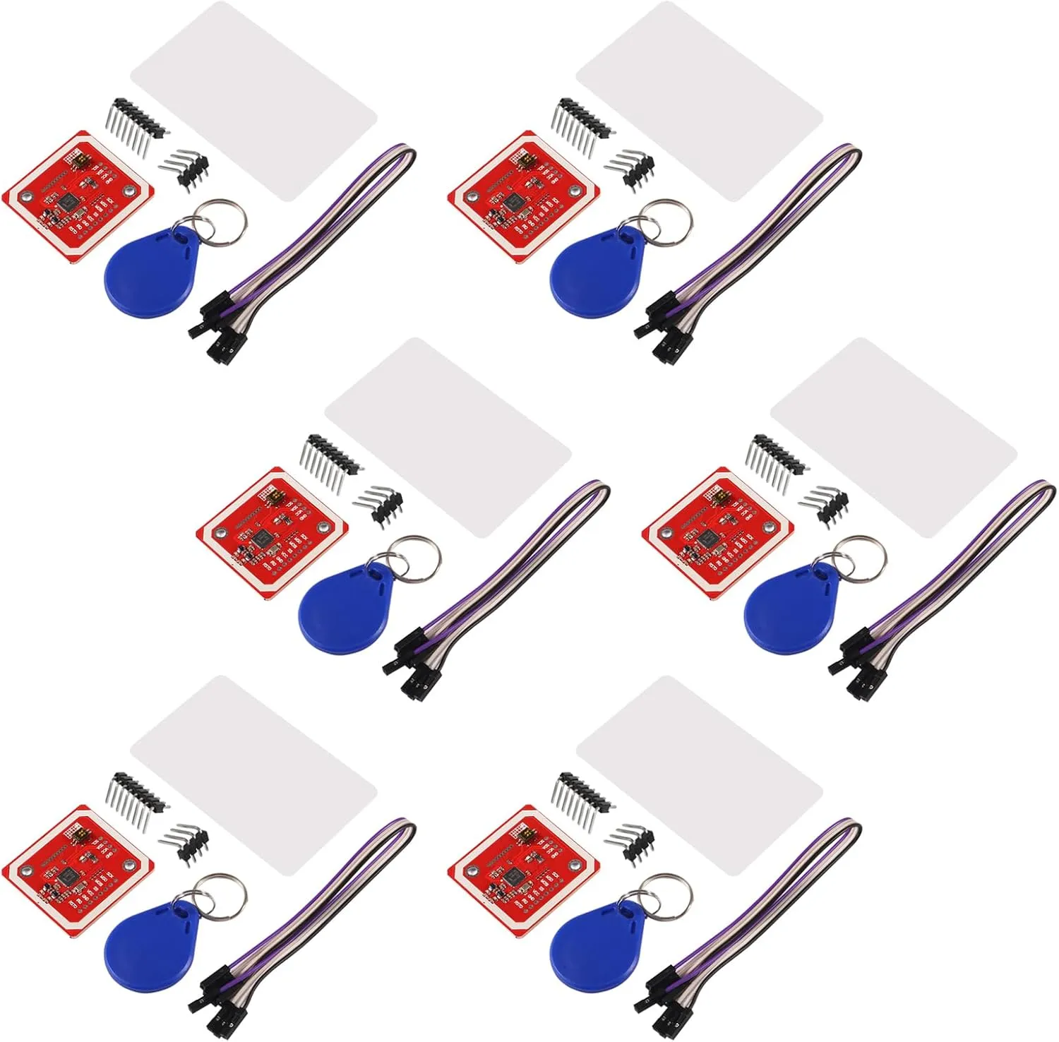 6pcs PN532 NFC NXP RFID Module V3 Kit Near Field Communication Reader Module Kit I2C SPI HSU with S50 White Card Key Card for Arduino Raspberry Pi DIY Smart Phone Android Phone
