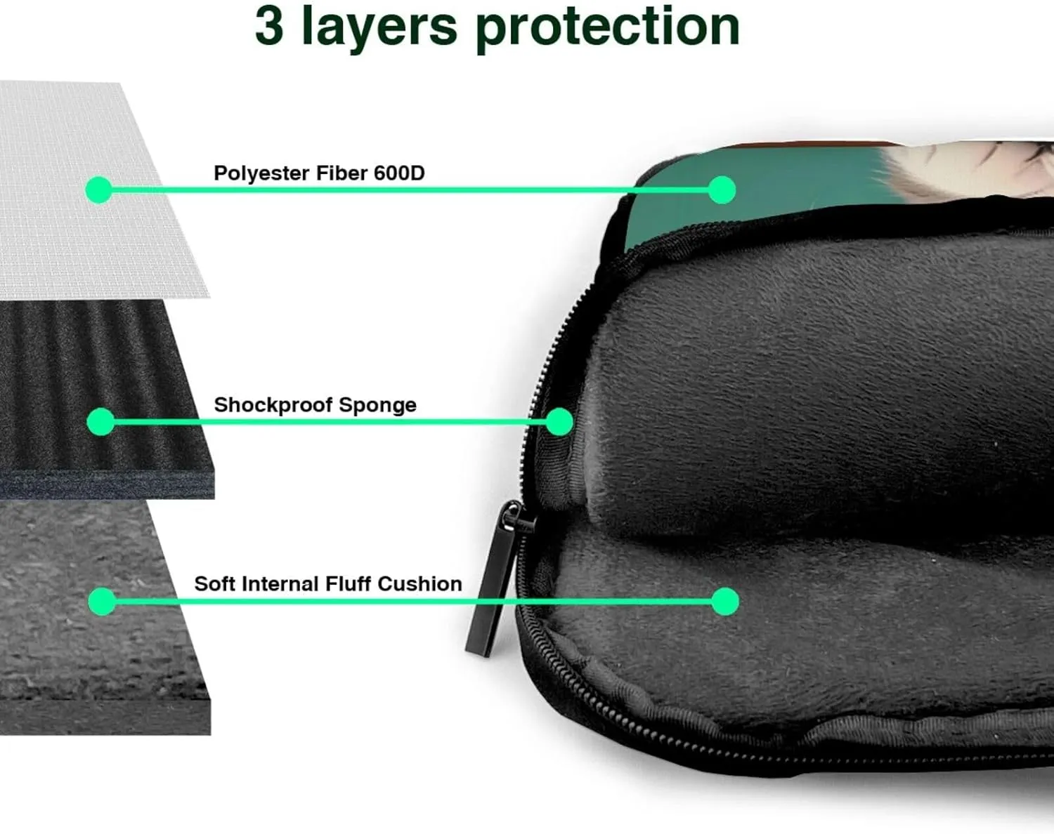 A curious cat Pattern Laptop Bag - with Soft Interior, Multiple Pockets - Ideal for Men, Travel and Business