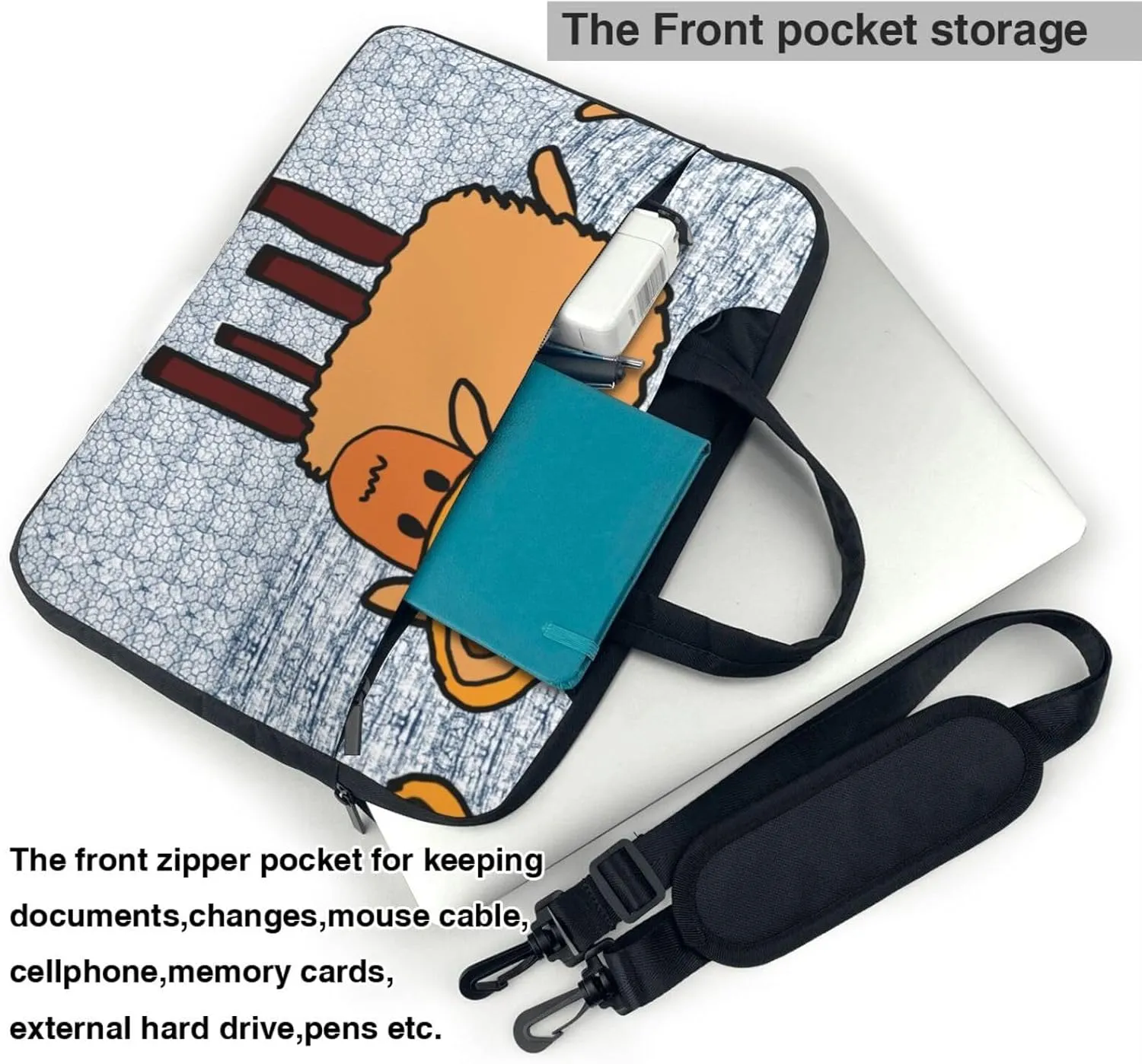 a minority sheep picture Ultra-thin portable shoulder laptop bag Stylish and Protective Shockproof soft lining