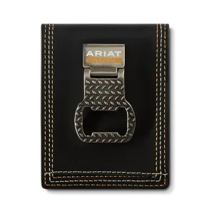 A3400801 Ariat Bifold Work Wallet Bottle Money Clip - Black