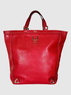 Abbey D-Ring Leather Tote Bag