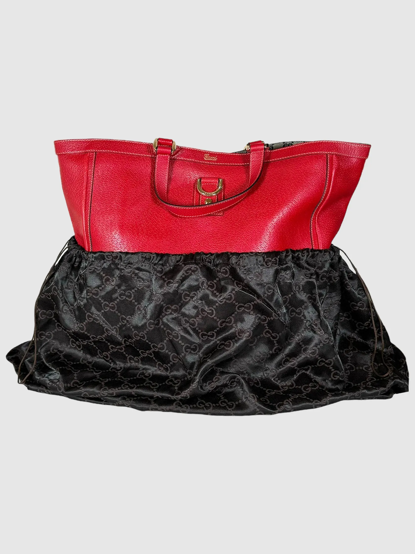 Abbey D-Ring Leather Tote Bag