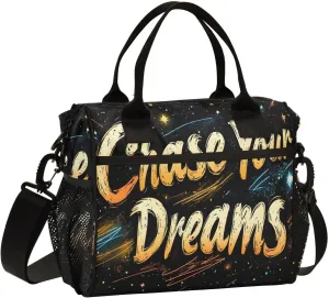 Abstract Chase Dream Lunch Bag Lunch Box for Women Men Reusable Lunch Tote Shoulder Bag Leakproof Thermal Insulated Lunch Containers for Work Picnic Travel