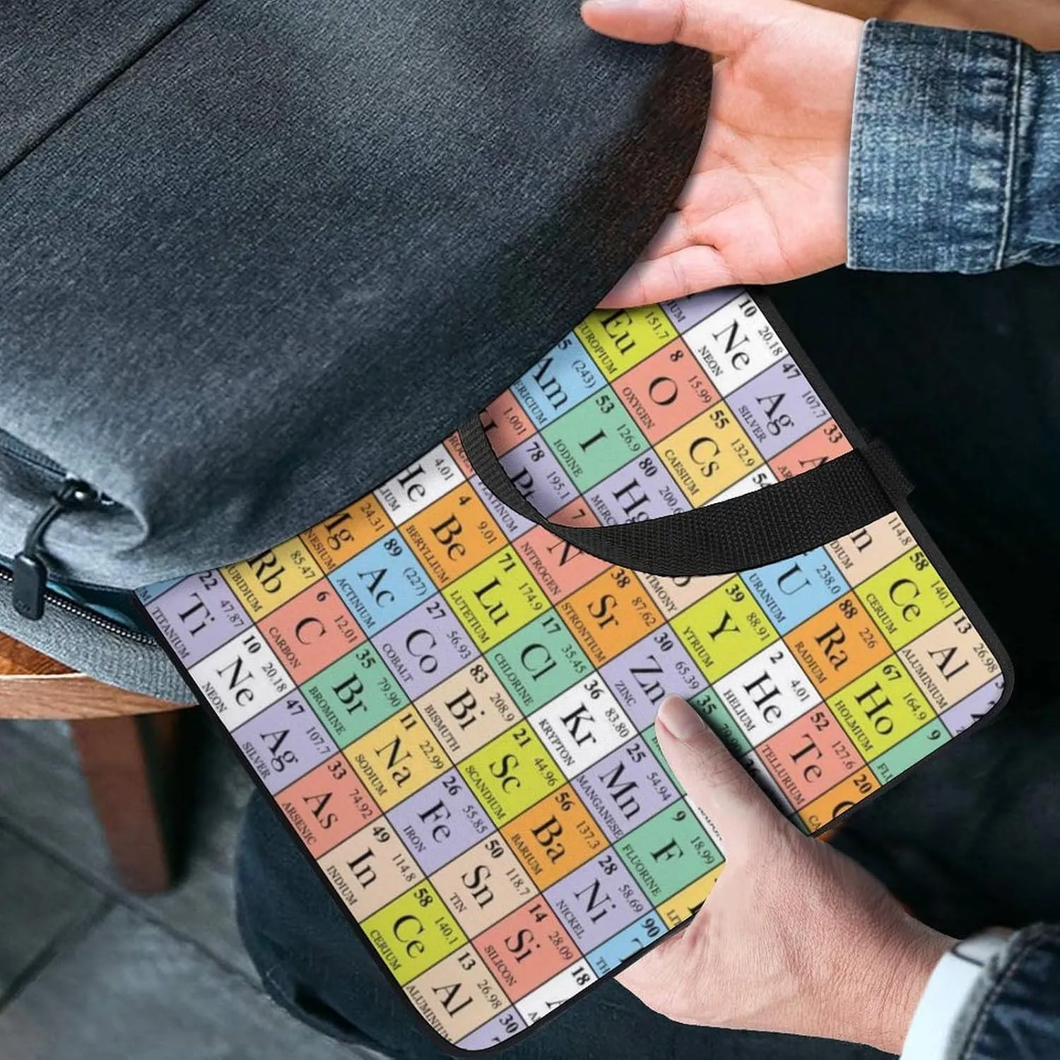 Abstract Periodic Table Funny Laptop Sleeve Bag Portable Carrying Waterproof Shockproof Notebook Cover Protector Case with Handle