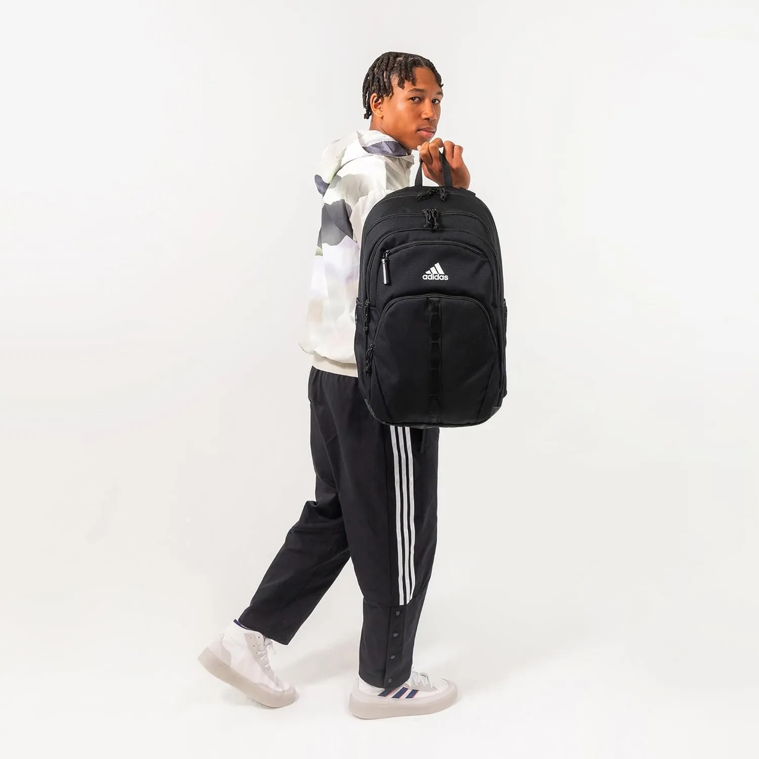 adidas Prime Work, Bag, Travel Backpack for Women and Men with Padded Compartment for Laptop, Two Tone Black/Team Royal Blue/2, One Size