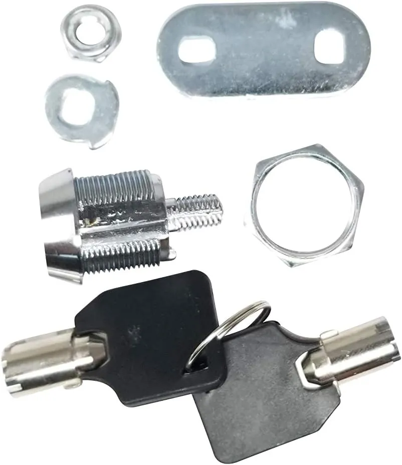 Admiral Locks 5/8” 180 Degree Tubular Cam Lock, Keyed Alike Removable Key RV Compartment Storage Lock Cabinet Locks (5/8 Inch 180°, Chrome Pack of. 10)