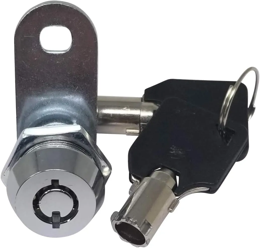 Admiral Locks 5/8” 180 Degree Tubular Cam Lock, Keyed Alike Removable Key RV Compartment Storage Lock Cabinet Locks (5/8 Inch 180°, Chrome Pack of. 10)