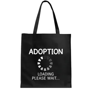 Adoption Gifts for Parents and Families Quotes and Sayings for Adoptive and Foster Parents onAdoption Day Navy Black Multicolor Canvas Tote Bag