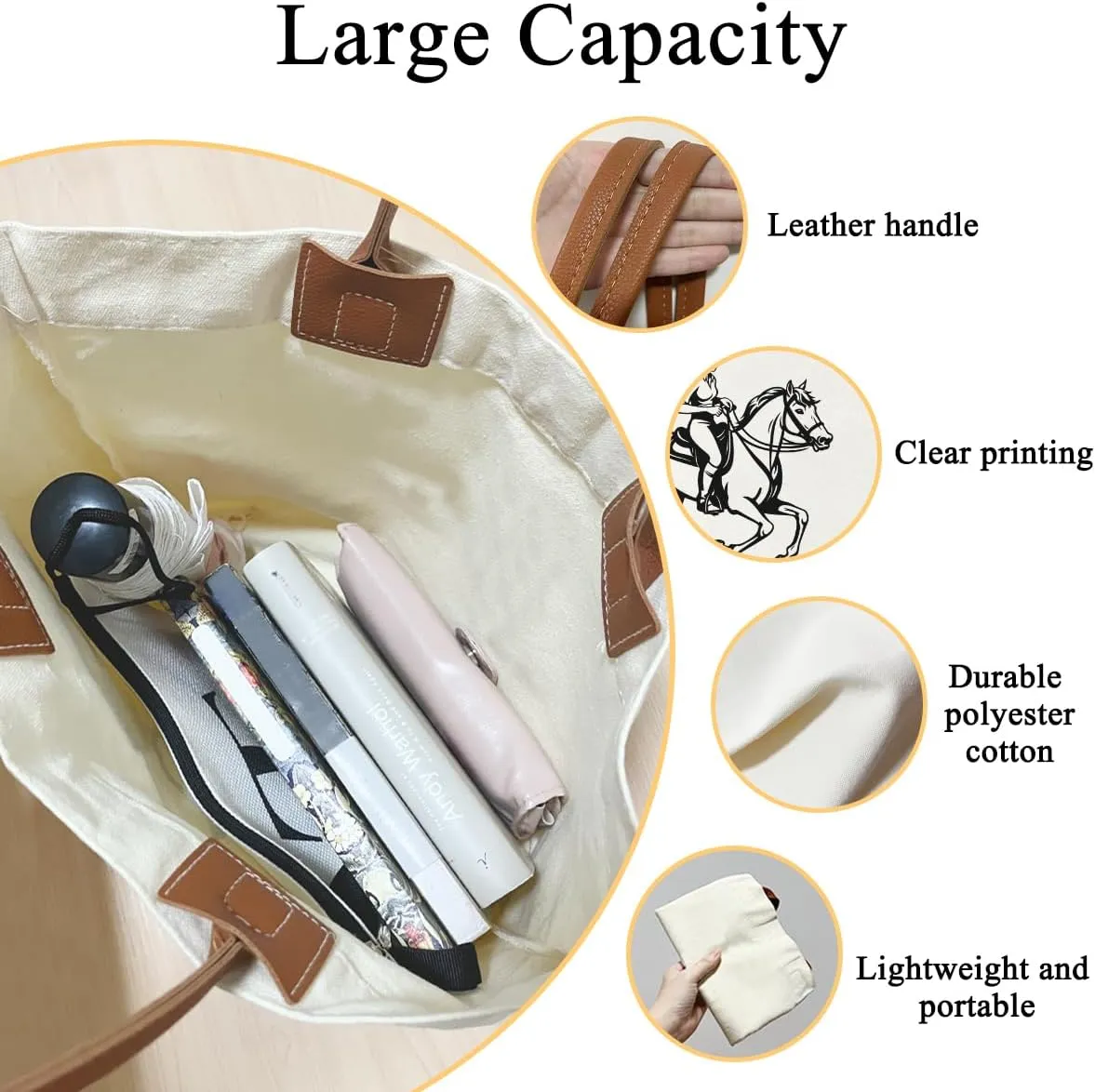 Aesthetic Canvas Tote Bag for Women Reusable Grocery Shopping Bag With Handles Funny Tote Bag -Just A Girl Who Loves