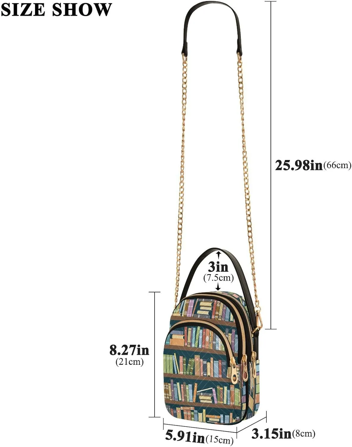 ALAZA Chain Crossbody Bags for Women Quilted Shoulder Crossbody Handbags Travel Cross Body Cell Phone Purses Bags