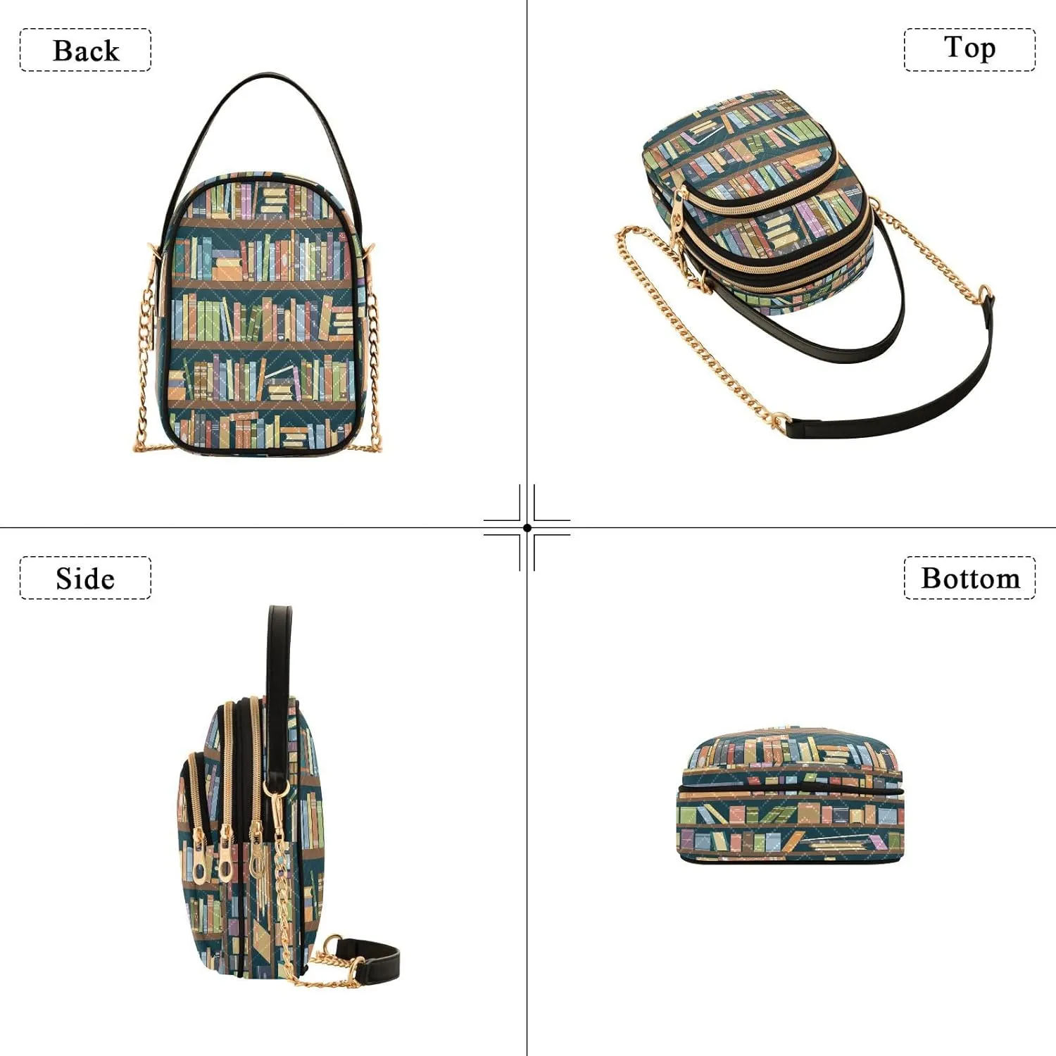 ALAZA Chain Crossbody Bags for Women Quilted Shoulder Crossbody Handbags Travel Cross Body Cell Phone Purses Bags