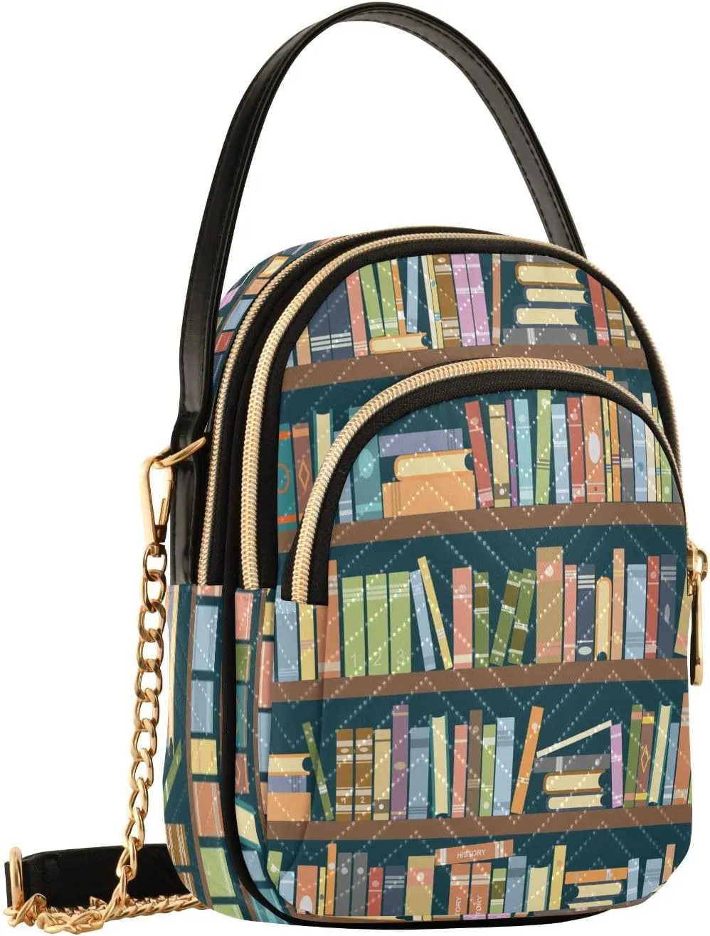 ALAZA Chain Crossbody Bags for Women Quilted Shoulder Crossbody Handbags Travel Cross Body Cell Phone Purses Bags