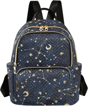 ALAZA Night Sky Stars Moon Women’s Backpack Purse Causal Daypack Work Travel College Business Trip Bag Shoulder Bag